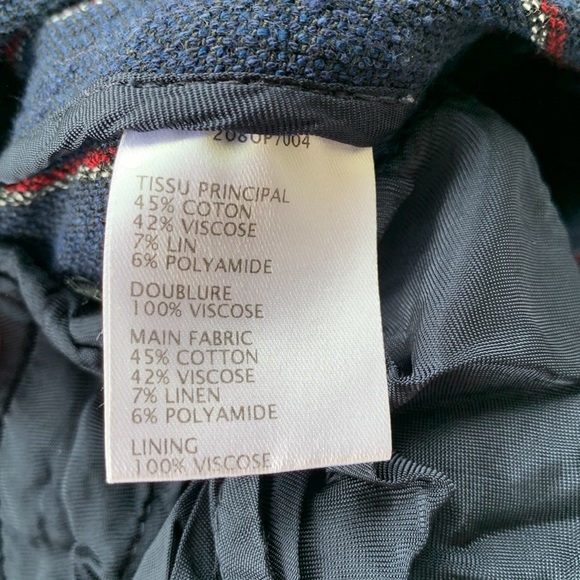 Carven Striped Cropped Gaucho Navy High Rise Trouser Pants Sz 38 - Picture 9 of 9